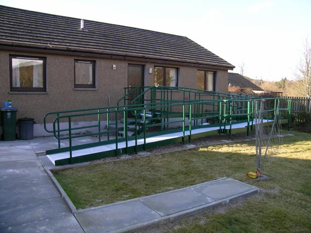 disability ramp installed at a property in scotland