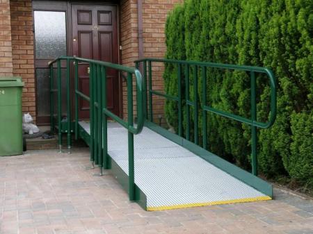 disability ramp built and installed at a commercial building in scotland